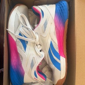 BRAND NEW REEBOK NANO X BLUE AND HOT PINK ATHELTIC SNEAKERS NEVER WORN